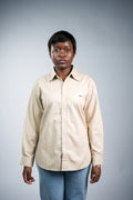 Light camel oxford women shirt
