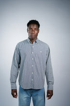 Pure cotton black check men shirt