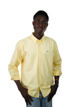 Yellow oxford men shirt