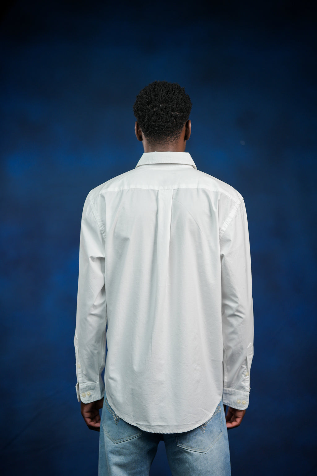 White twill men shirt