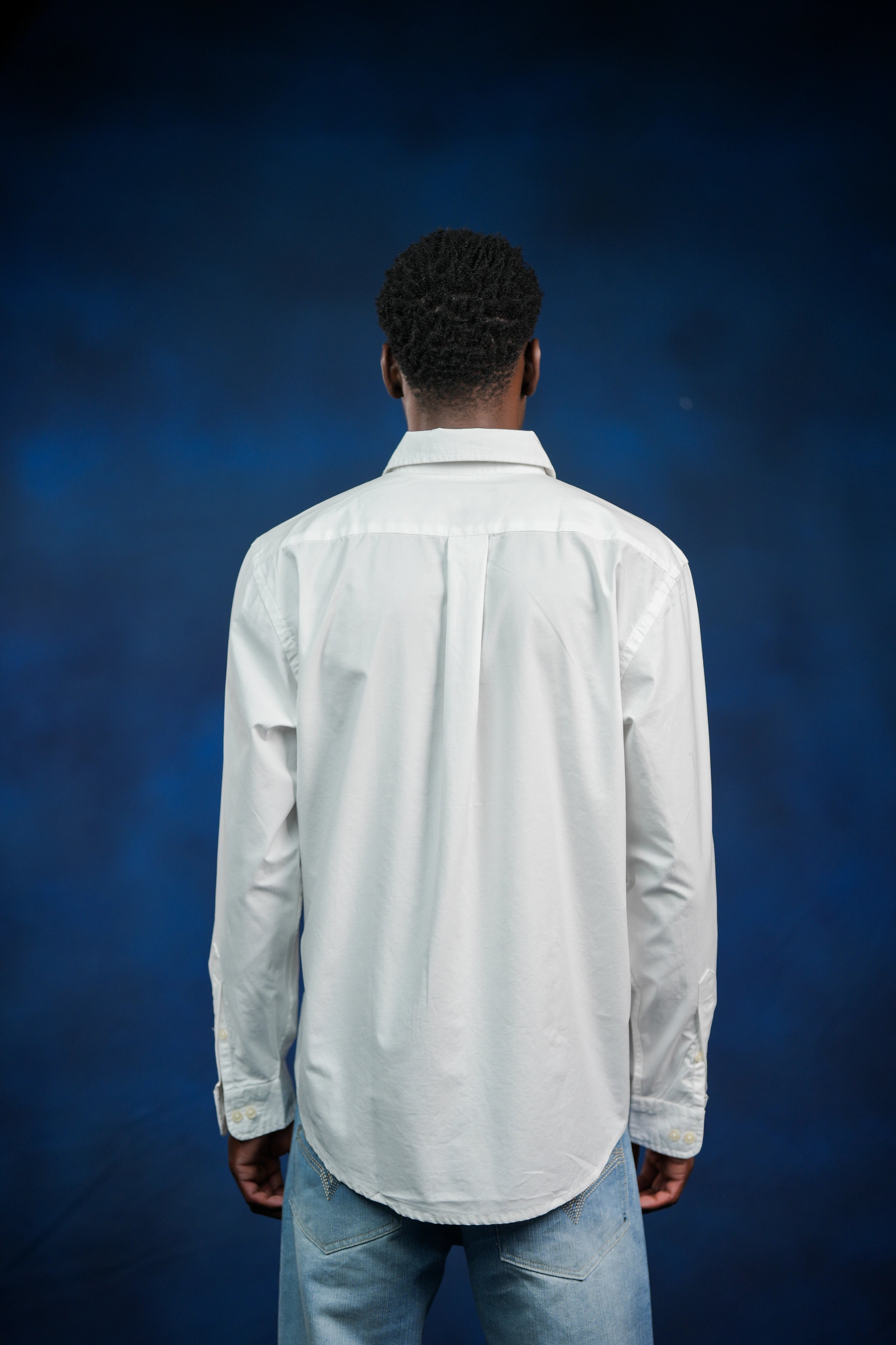 White twill men shirt