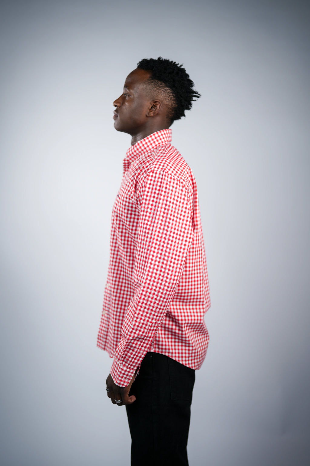 Pure cotton red check men shirt