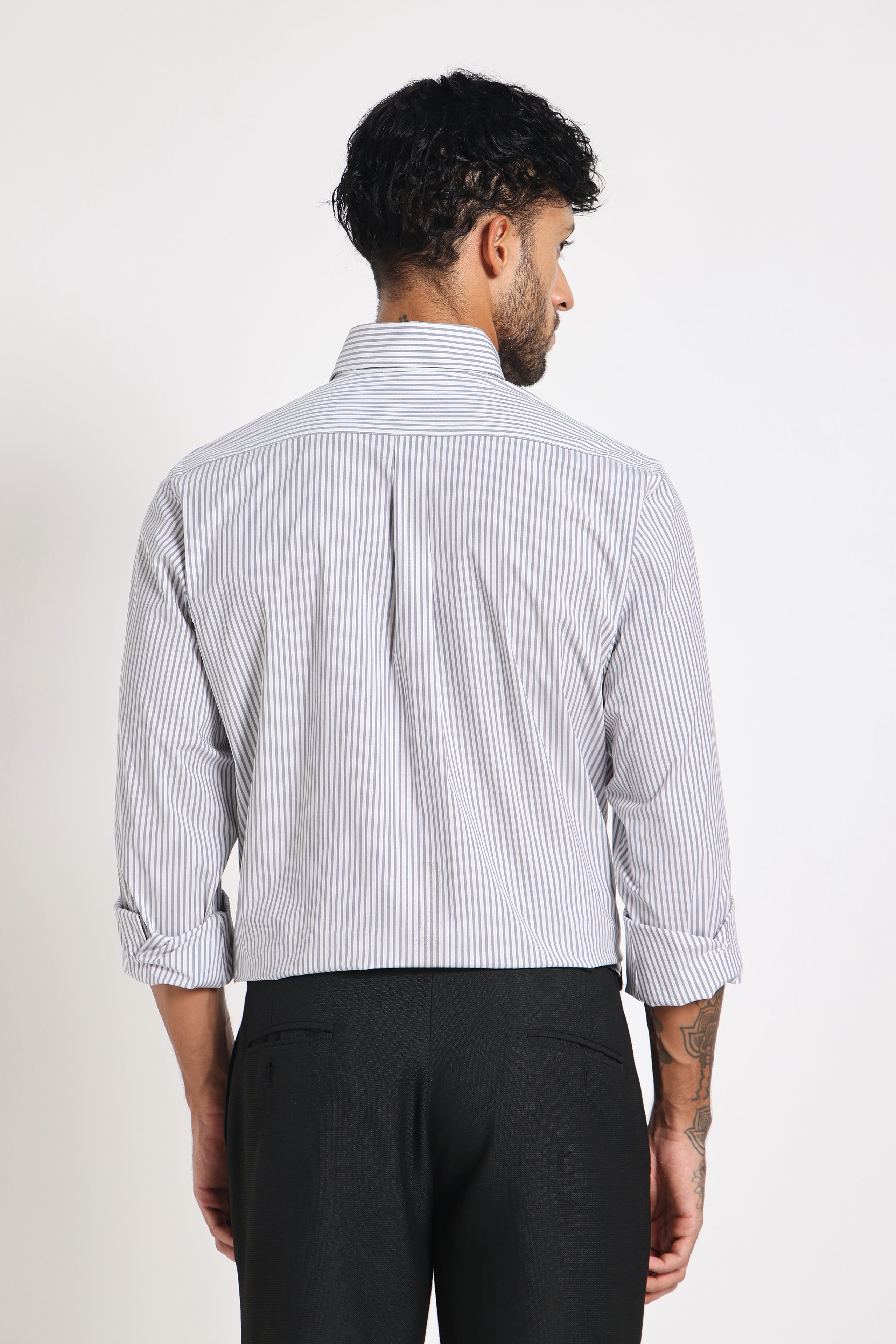 Graphite Striped Shirt Men