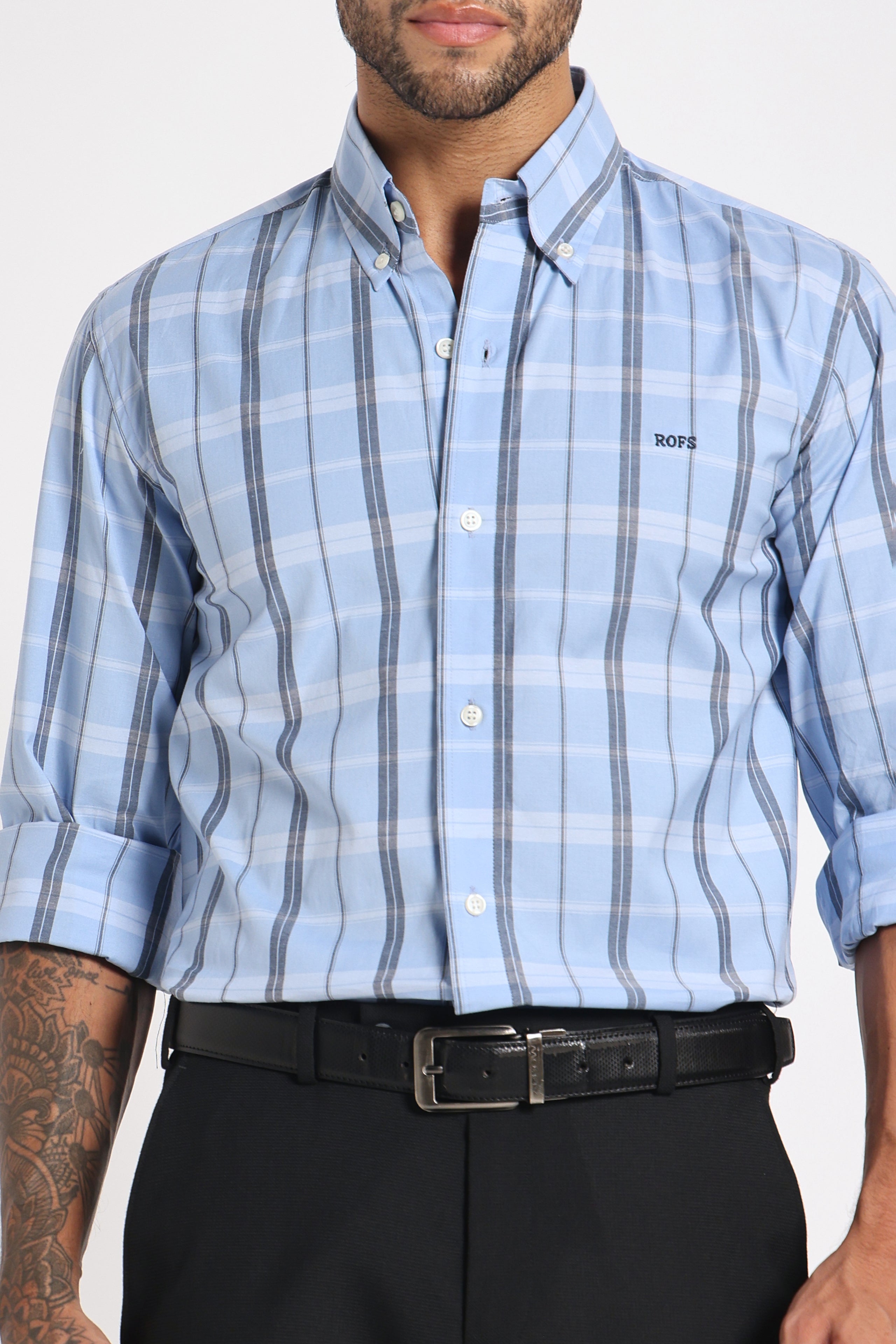 Hudson River Blue Check Shirt Men
