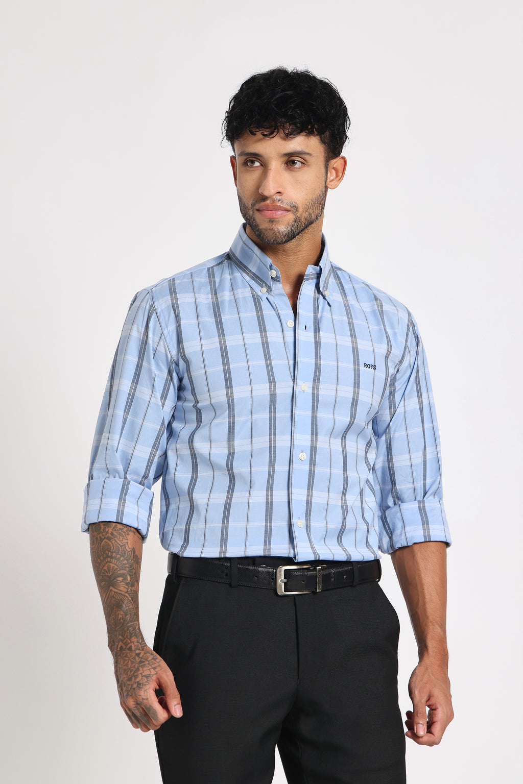 Hudson River Blue Check Shirt Men