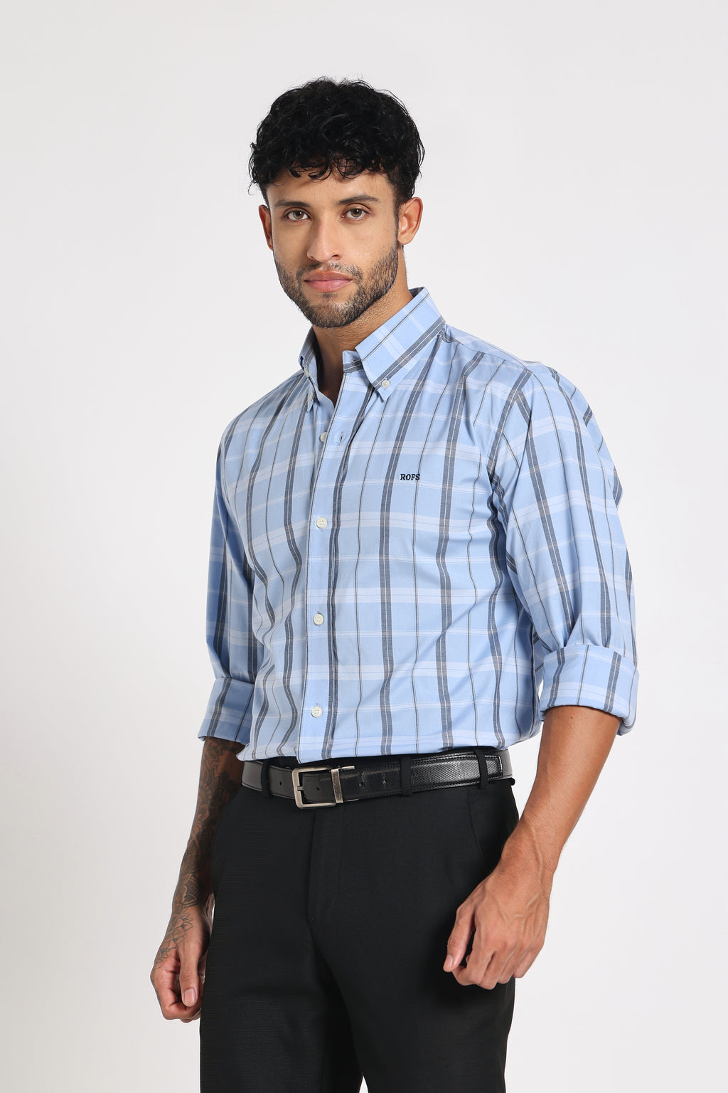 Hudson River Blue Check Shirt Men