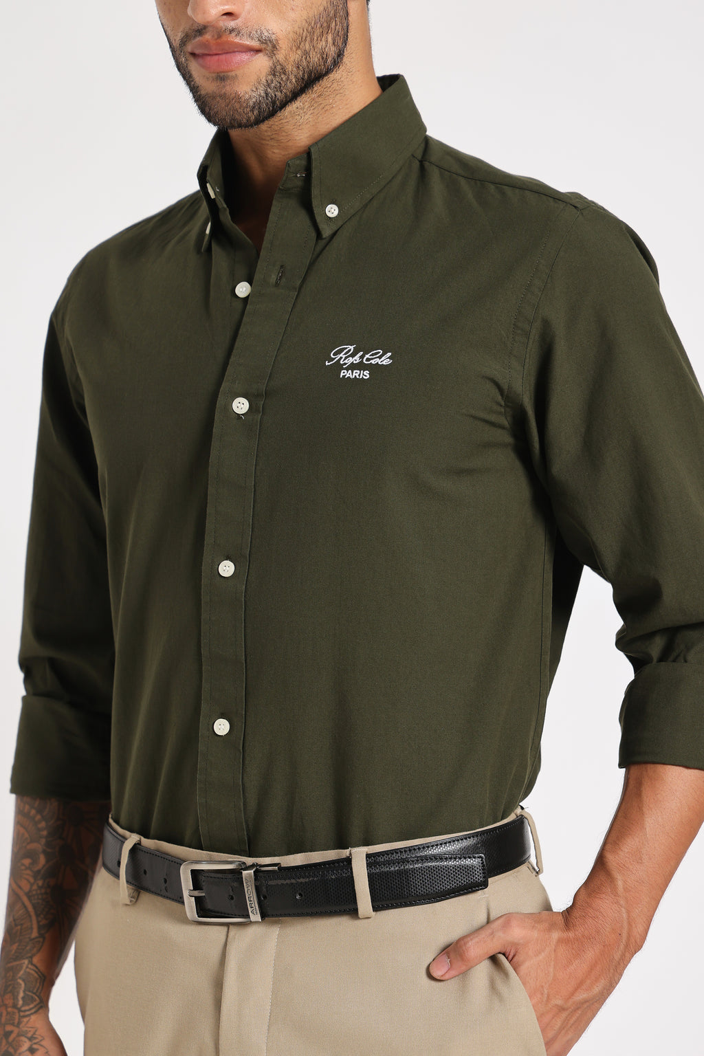 Olive Grove Twill Shirt Men