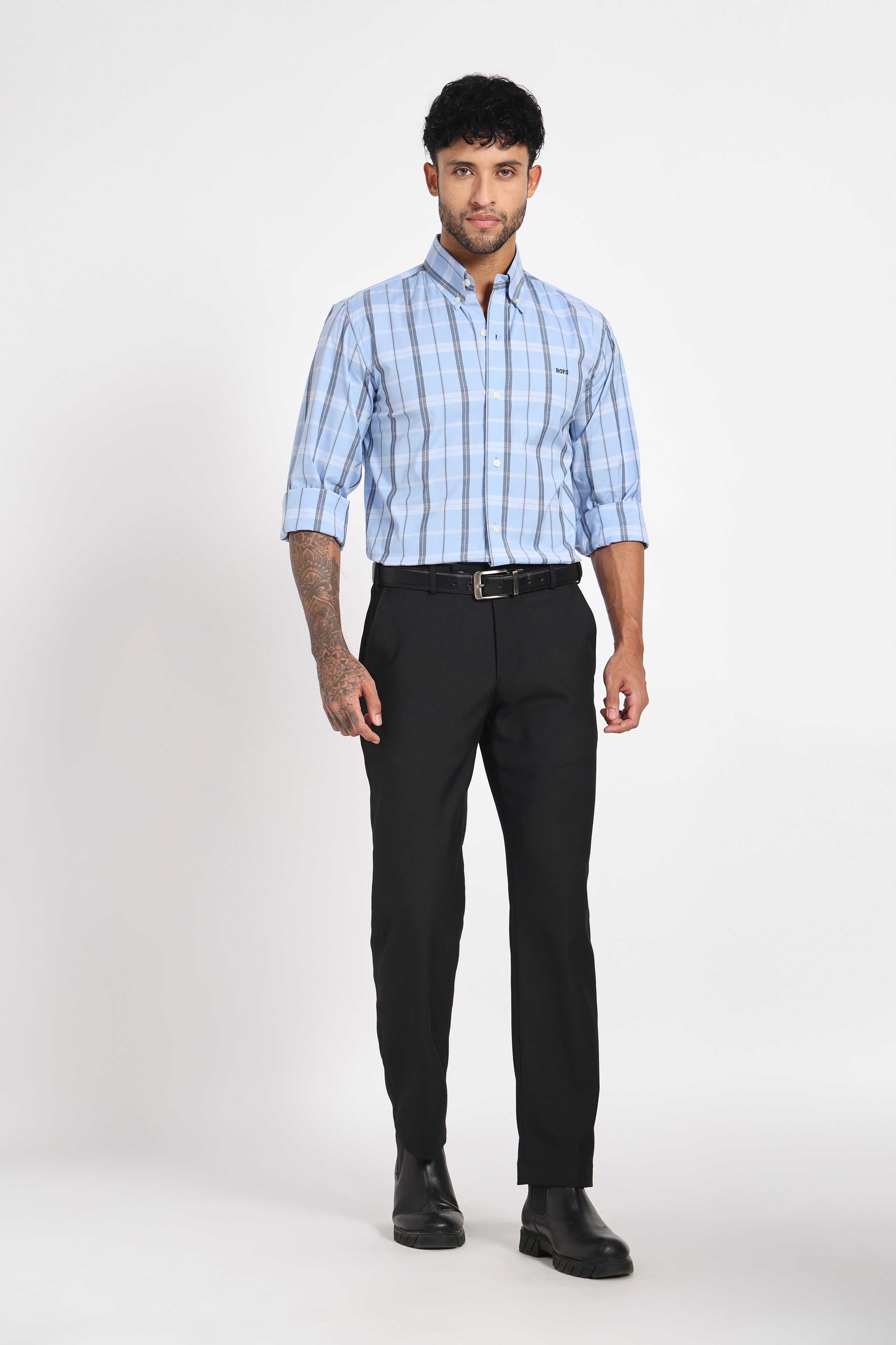 Hudson River Blue Check Shirt Men