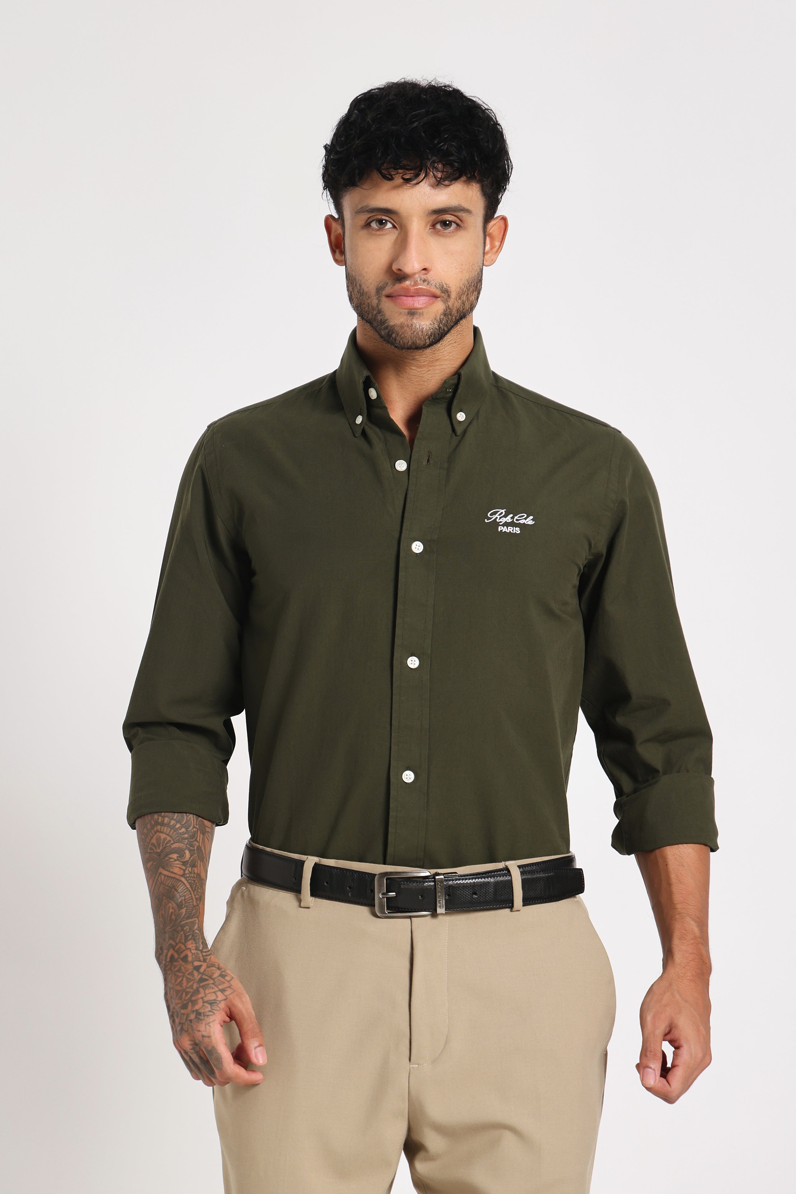 Olive Grove Twill Shirt Men