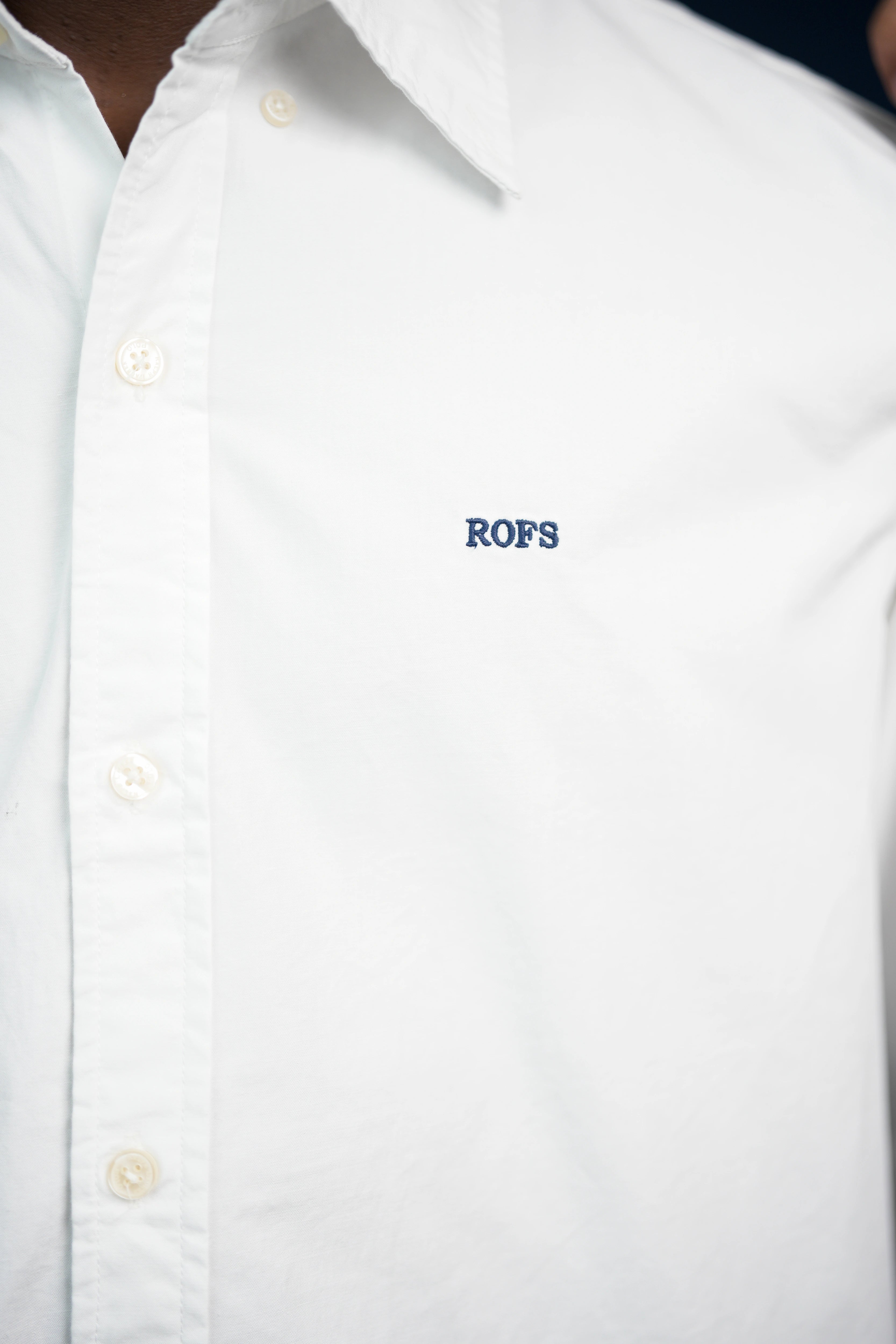 White twill men shirt