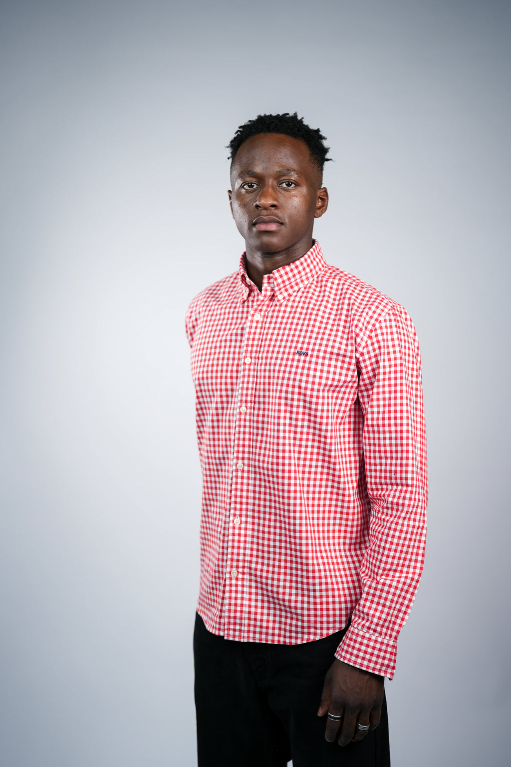 Pure cotton red check men shirt