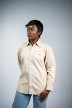 Light camel oxford women shirt