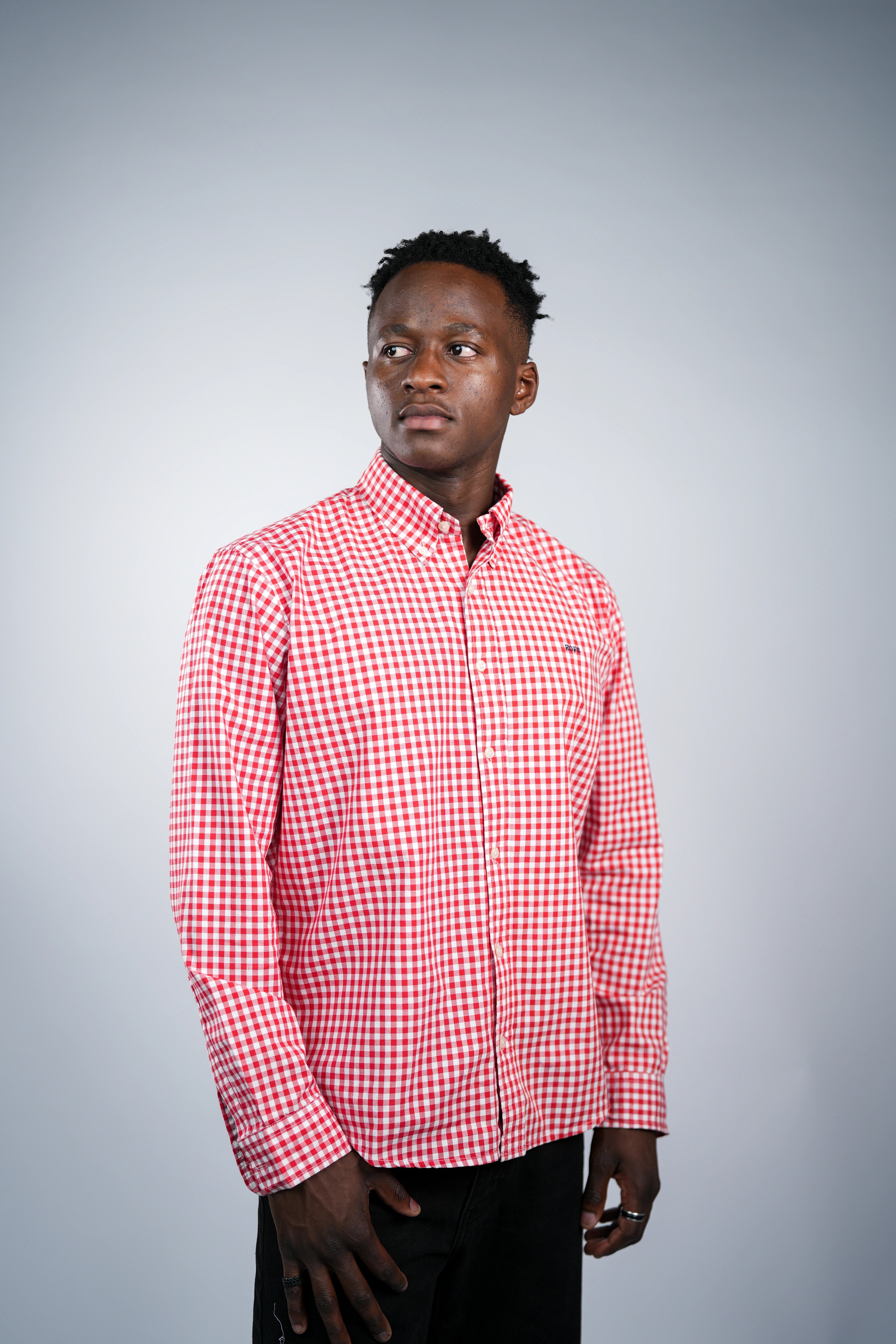 Pure cotton red check men shirt