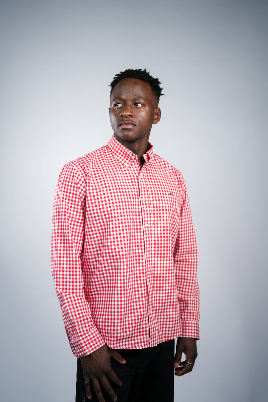 Pure cotton red check men shirt