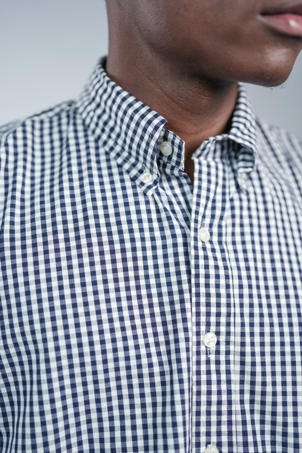 Pure cotton black check men shirt