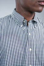 Pure cotton black check men shirt