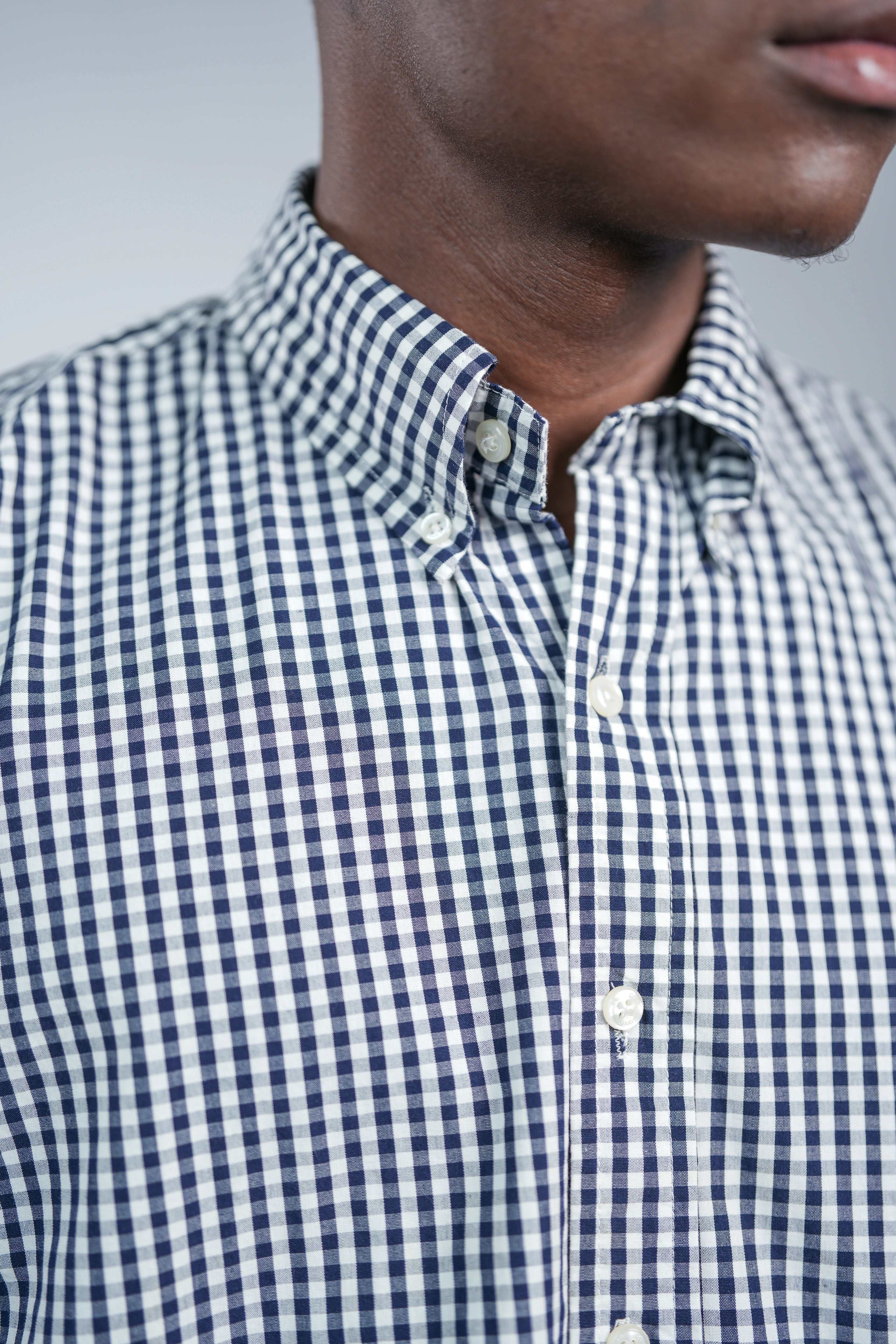 Pure cotton black check men shirt