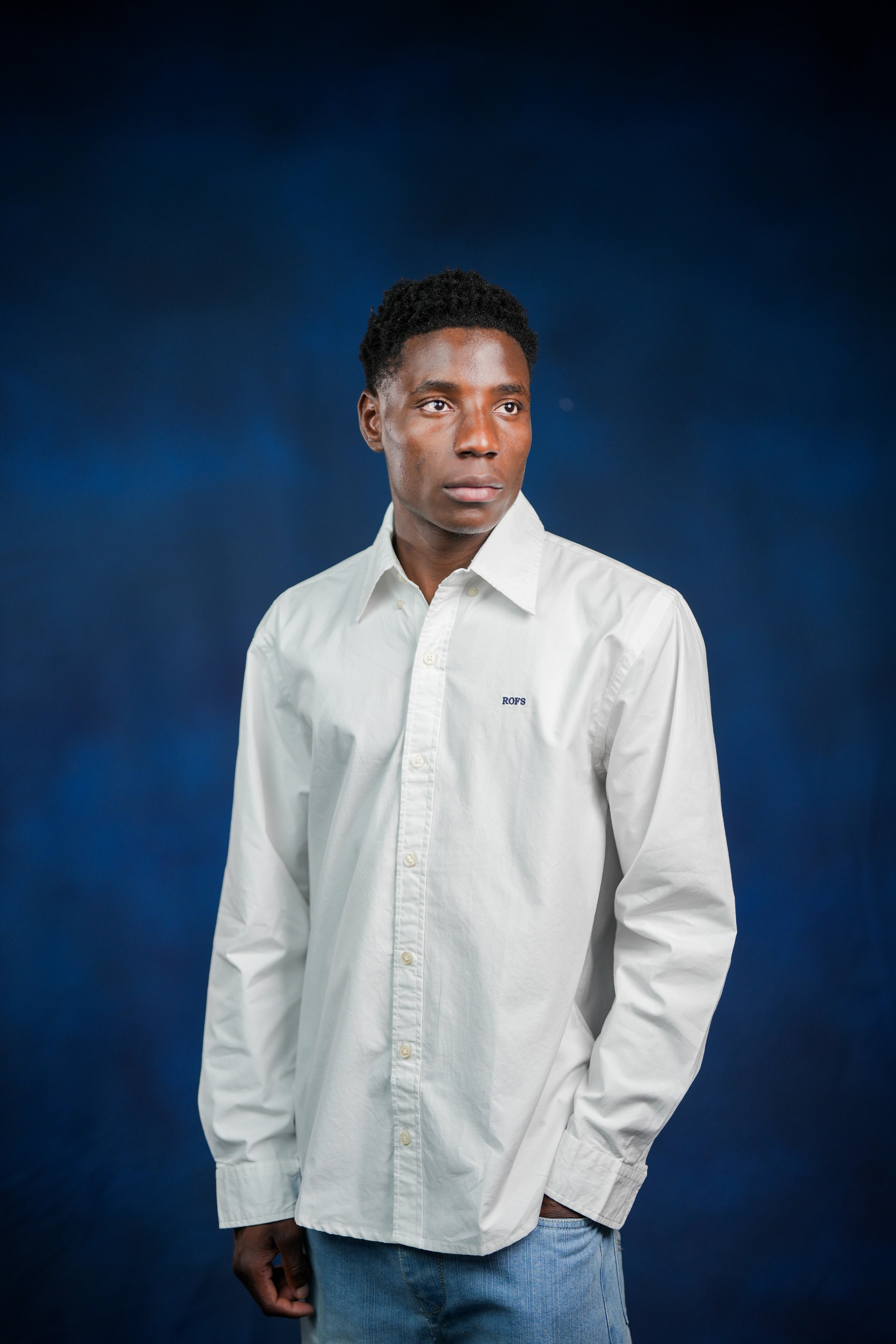 White twill men shirt