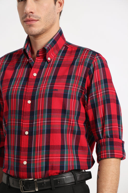 Heritage Red Check Men Shirt