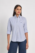 Ocean Pinstripe Cotton Shirt Women