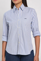 Ocean Pinstripe Cotton Shirt Women