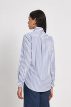 Ocean Pinstripe Cotton Shirt Women