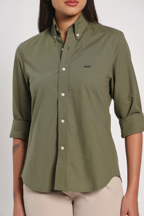 Dusty Green Twill Shirt Women