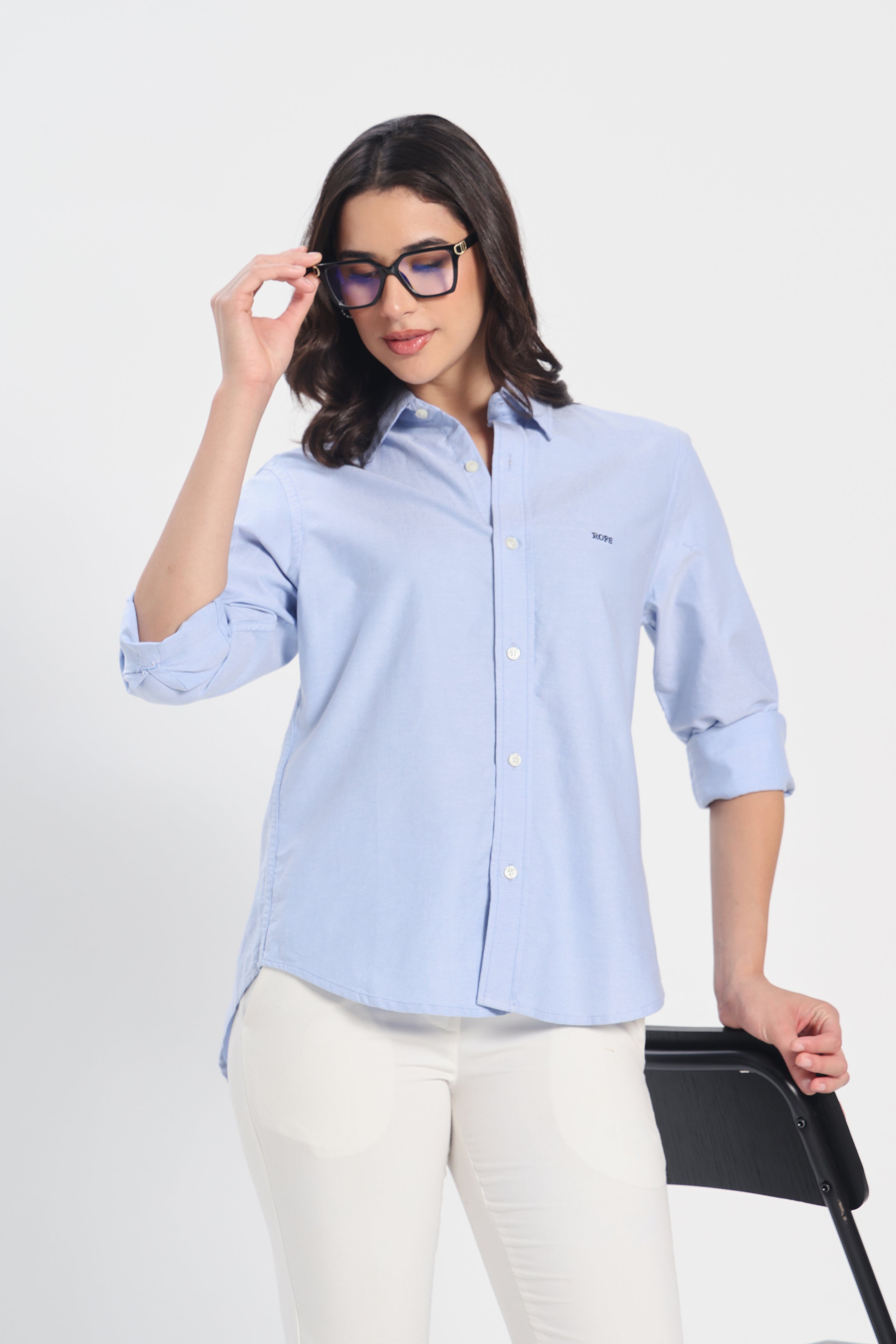Sky Draper Blue oxford
