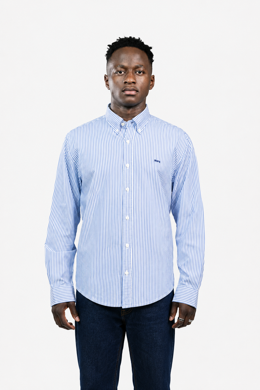 Pure Cotton Blue  Striped Men Casual Shirt