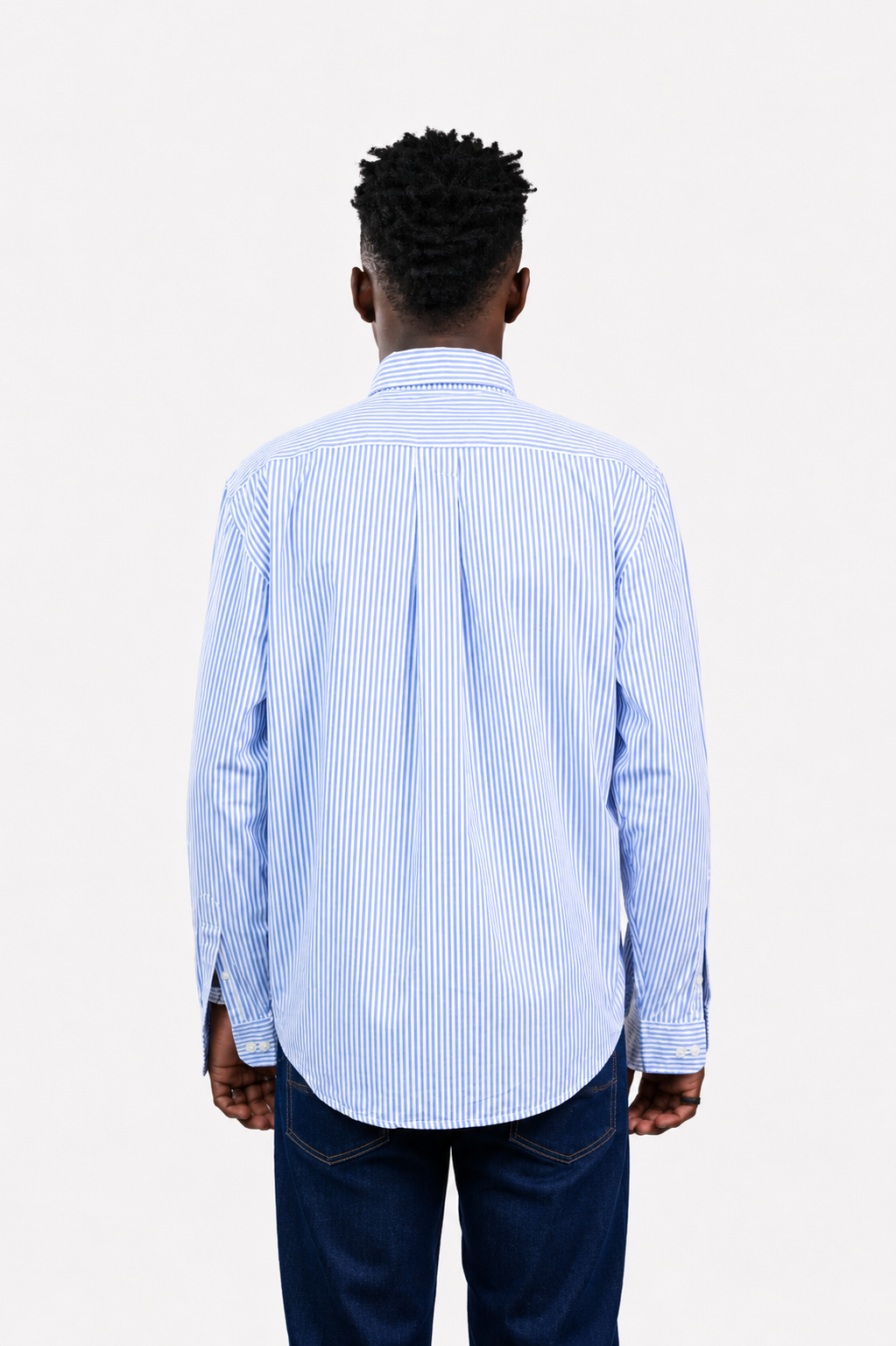 Pure Cotton Blue  Striped Men Casual Shirt