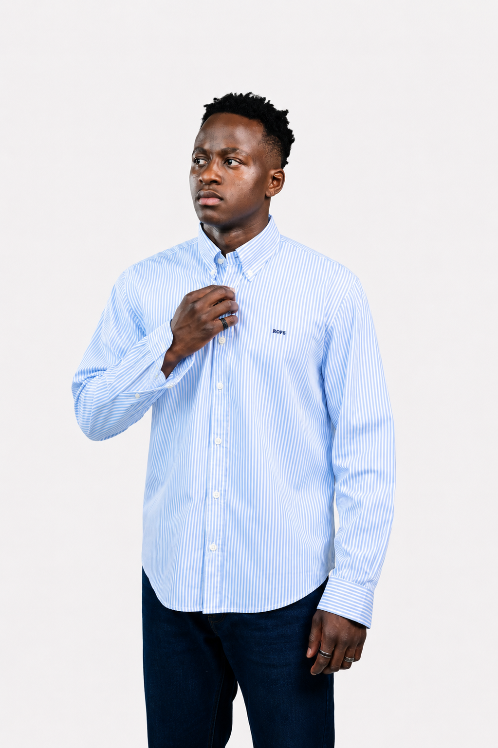 Pure Cotton Blue  Striped Men Casual Shirt