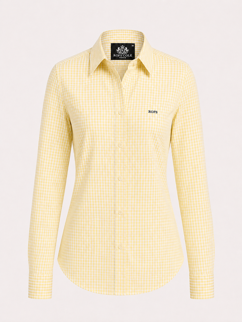 Soft Yellow Check Shirt Women