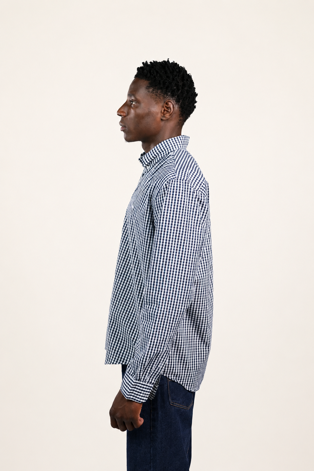 Pure Cotton Black Check Men Shirt