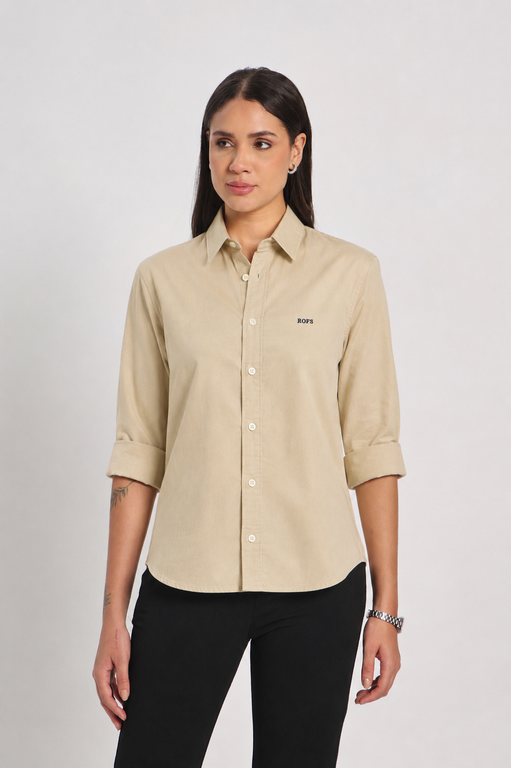 Light Camel Oxford Women Shirt