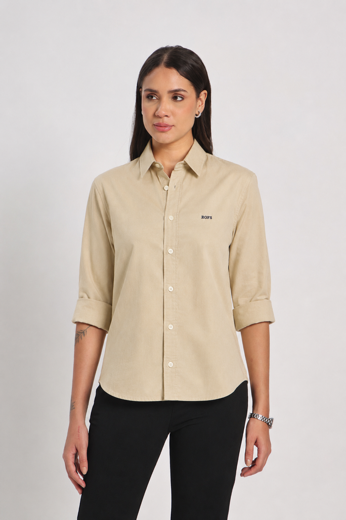 Light Camel Oxford Women Shirt