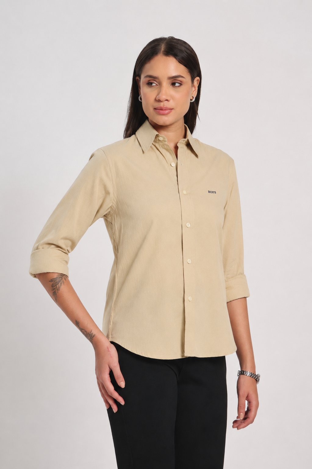 Light Camel Oxford Women Shirt