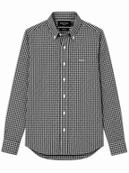 Pure cotton black check men shirt