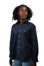 Navy Blue Oxford  Women Shirt