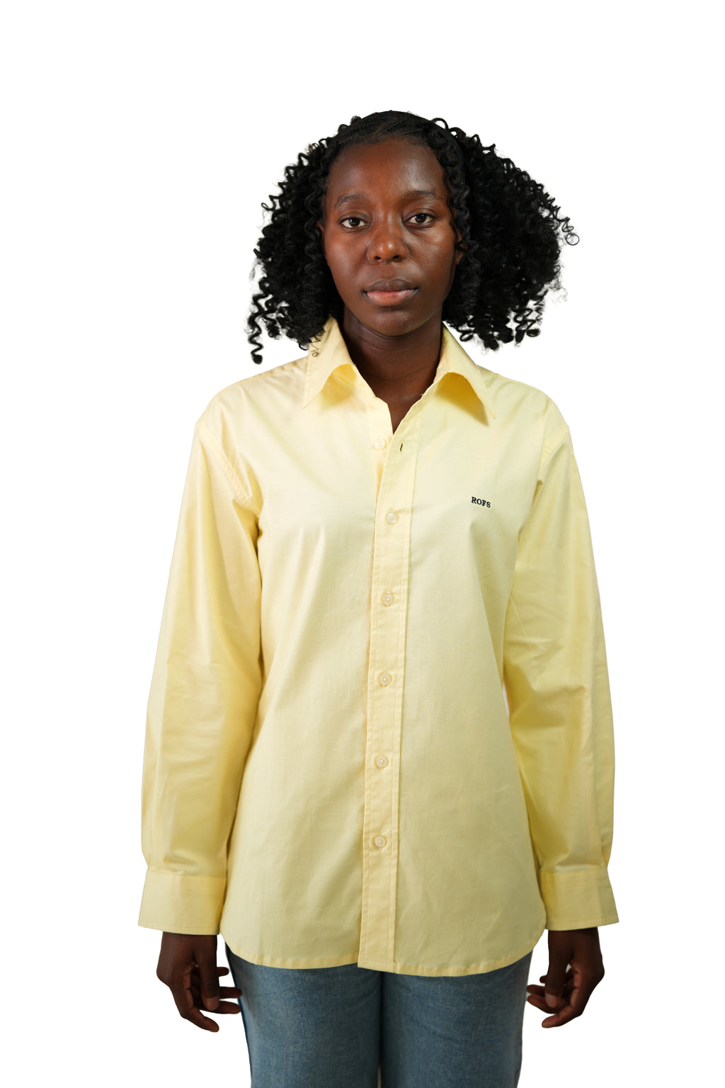Yellow oxford Women Shirt