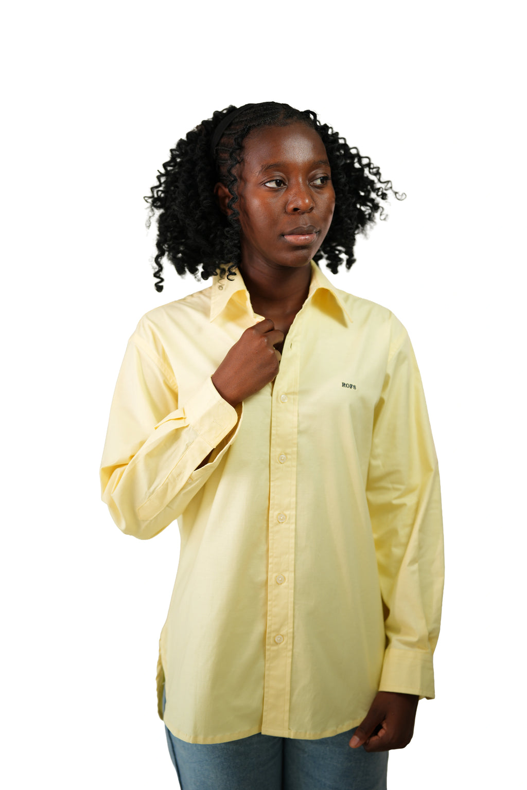 Yellow oxford Women Shirt