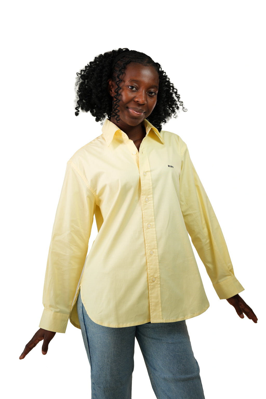 Yellow oxford Women Shirt