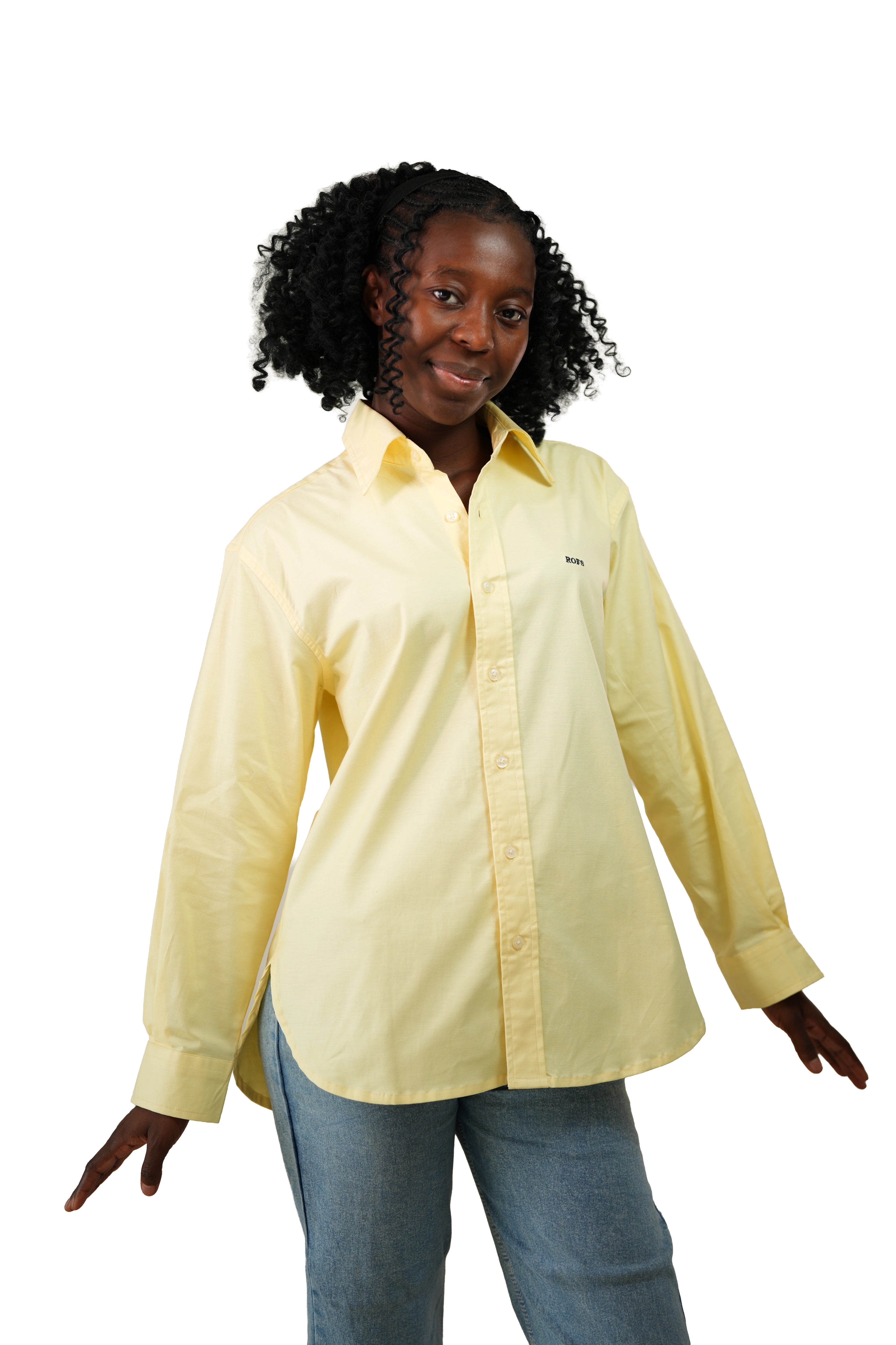 Yellow oxford Women Shirt