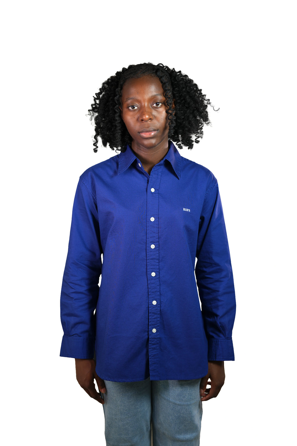 Royal Blue Oxford Women Shirt