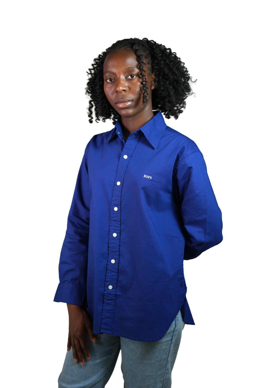 Royal Blue Oxford Women Shirt