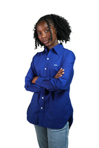 Royal Blue Oxford Women Shirt