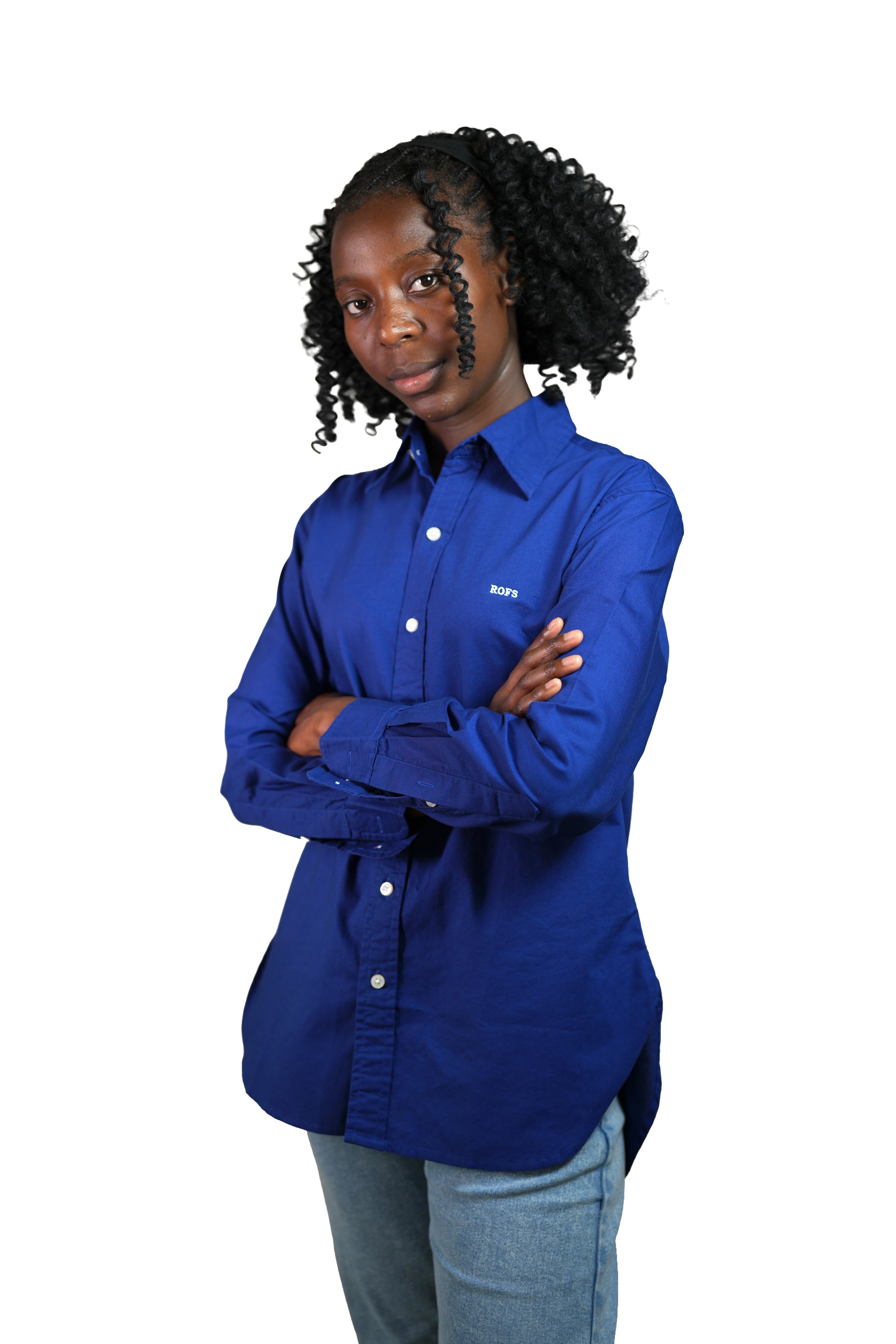Royal Blue Oxford Women Shirt