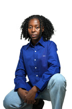 Royal Blue Oxford Women Shirt