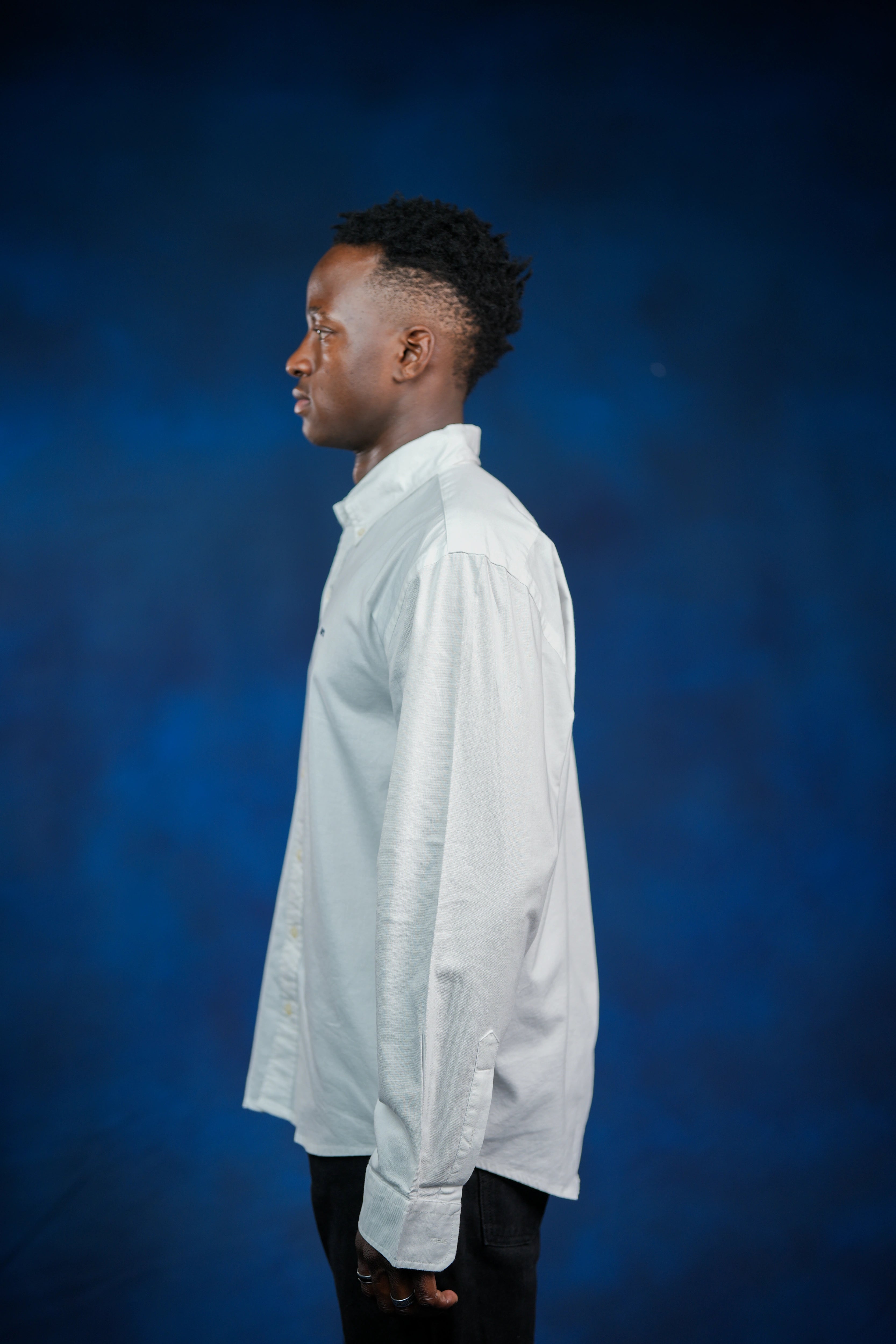 White oxford men regular fit shirt