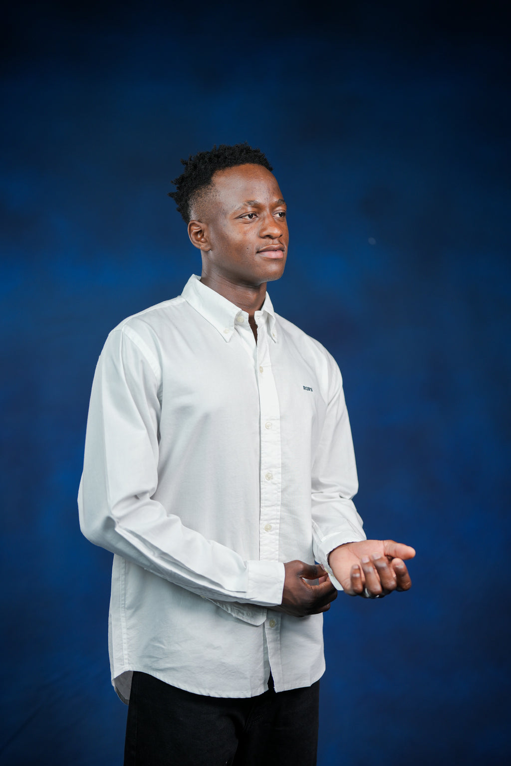 White oxford men regular fit shirt