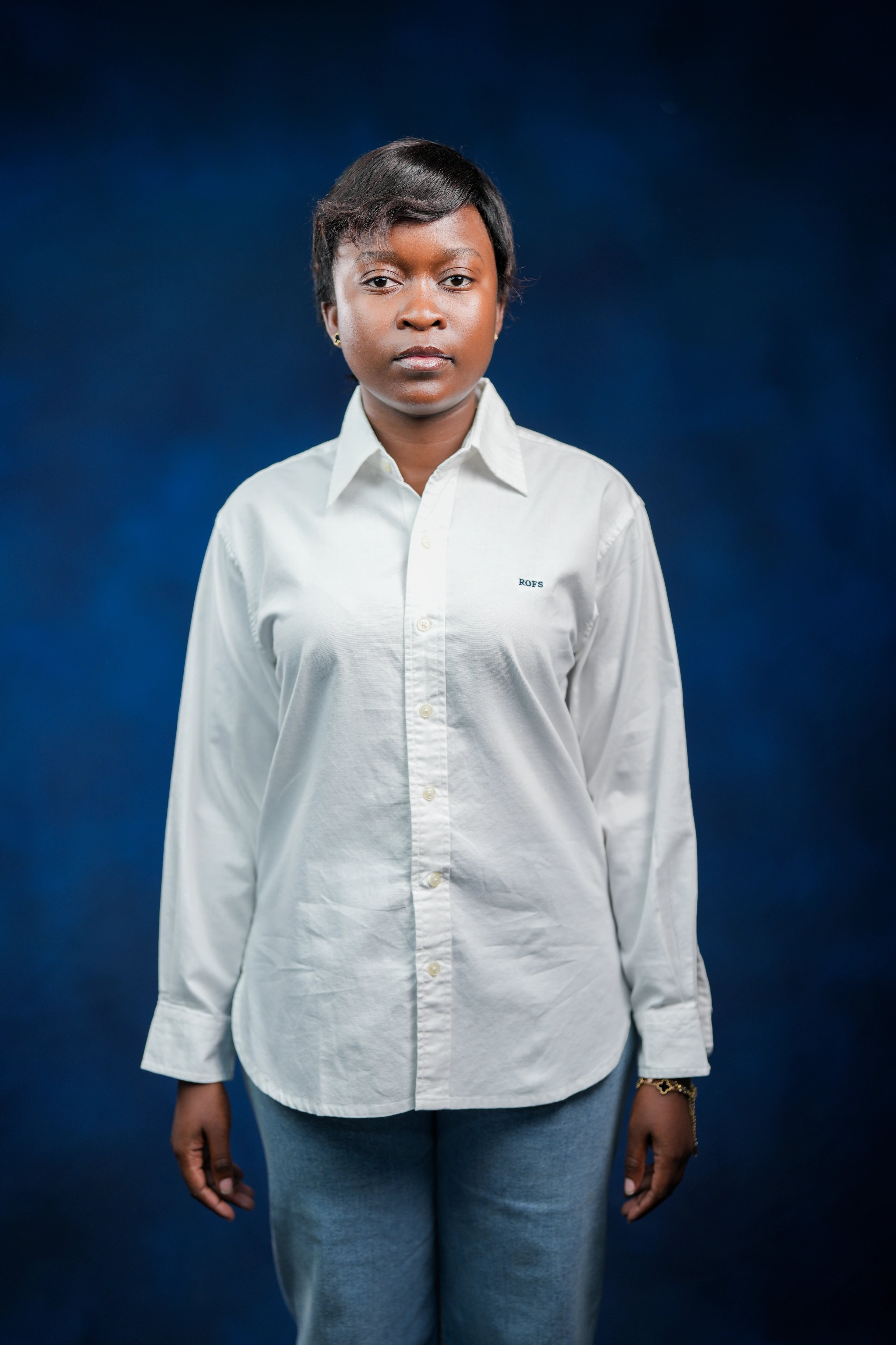 White oxford women shirt